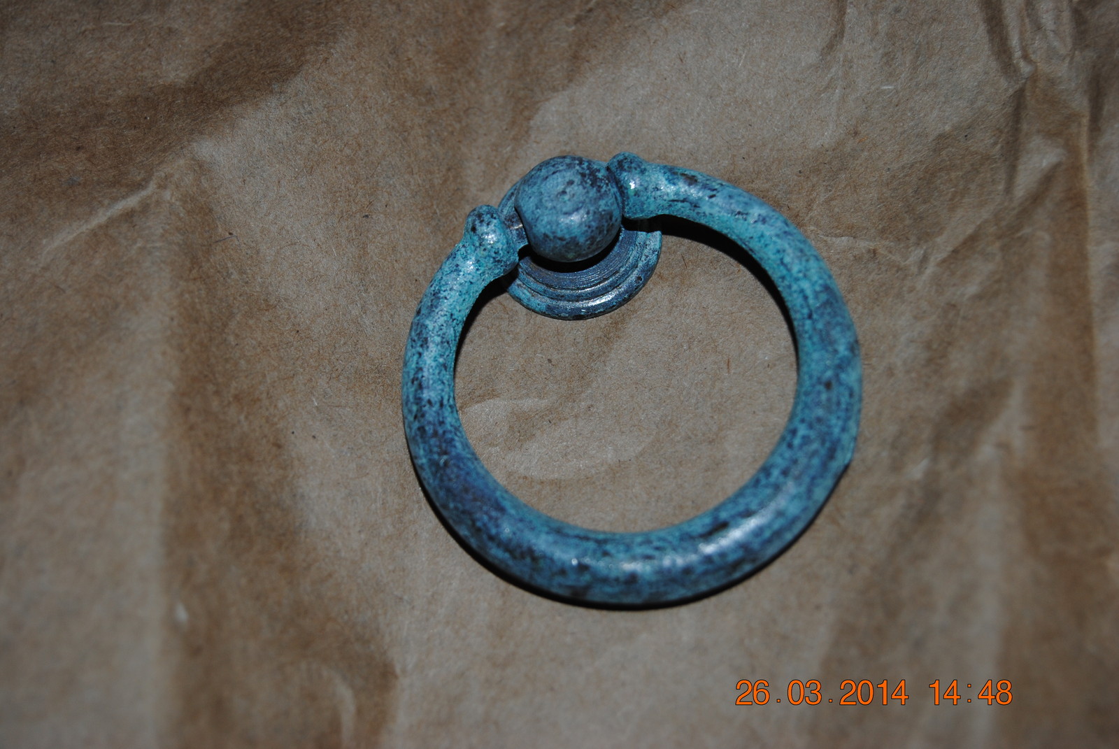 Kitchen Cabinet FURNITURE Hardware Drawer Drop Ring Pull KNOB Antique Verde 