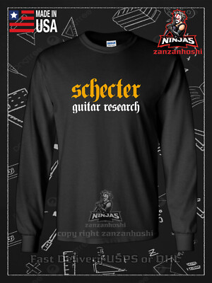 New Tees Schecter Guitar Research Logo Men's Tee American Long Sleeve T-Shirt