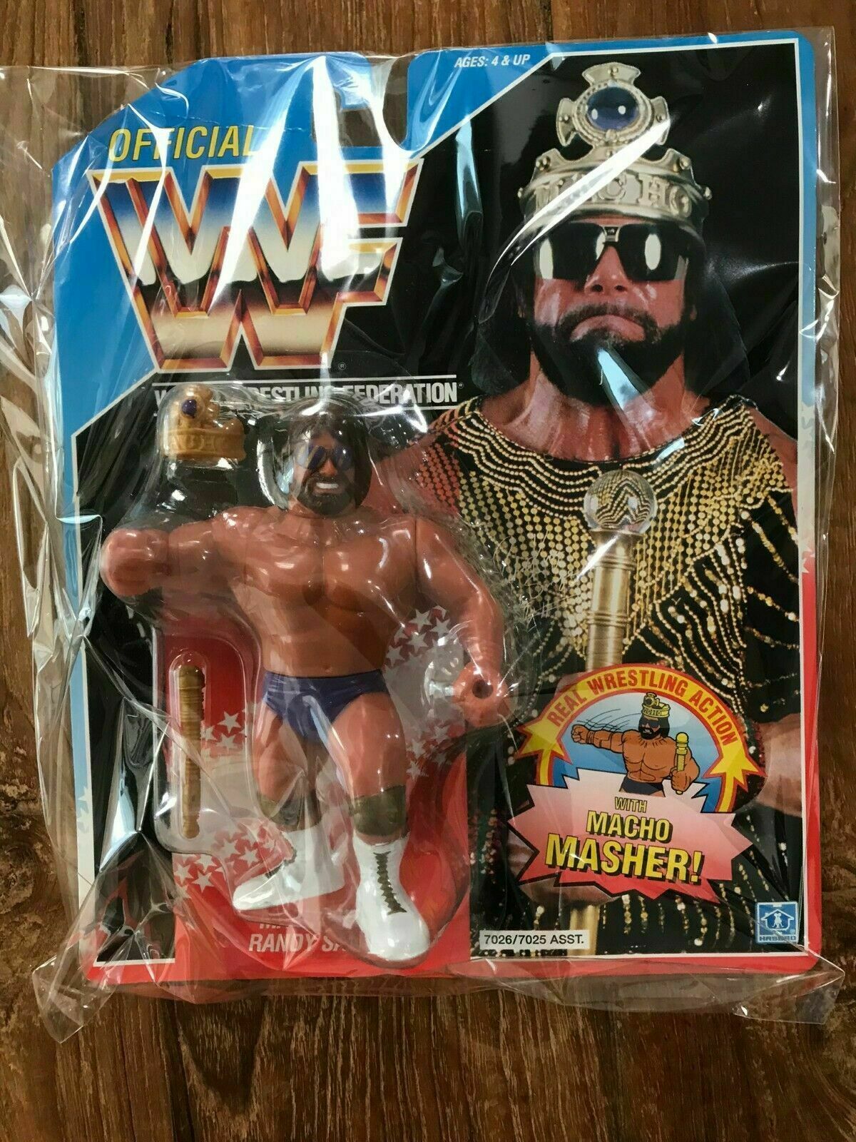 Hasbro Official Figure WWF WWE 1991 MACHO Man Randy Savage KING #2 US Blue  Card | eBay