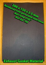 Exhaust Gasket Material Sheet 20x15cm 2.5mm Thick Reinforced With Steel