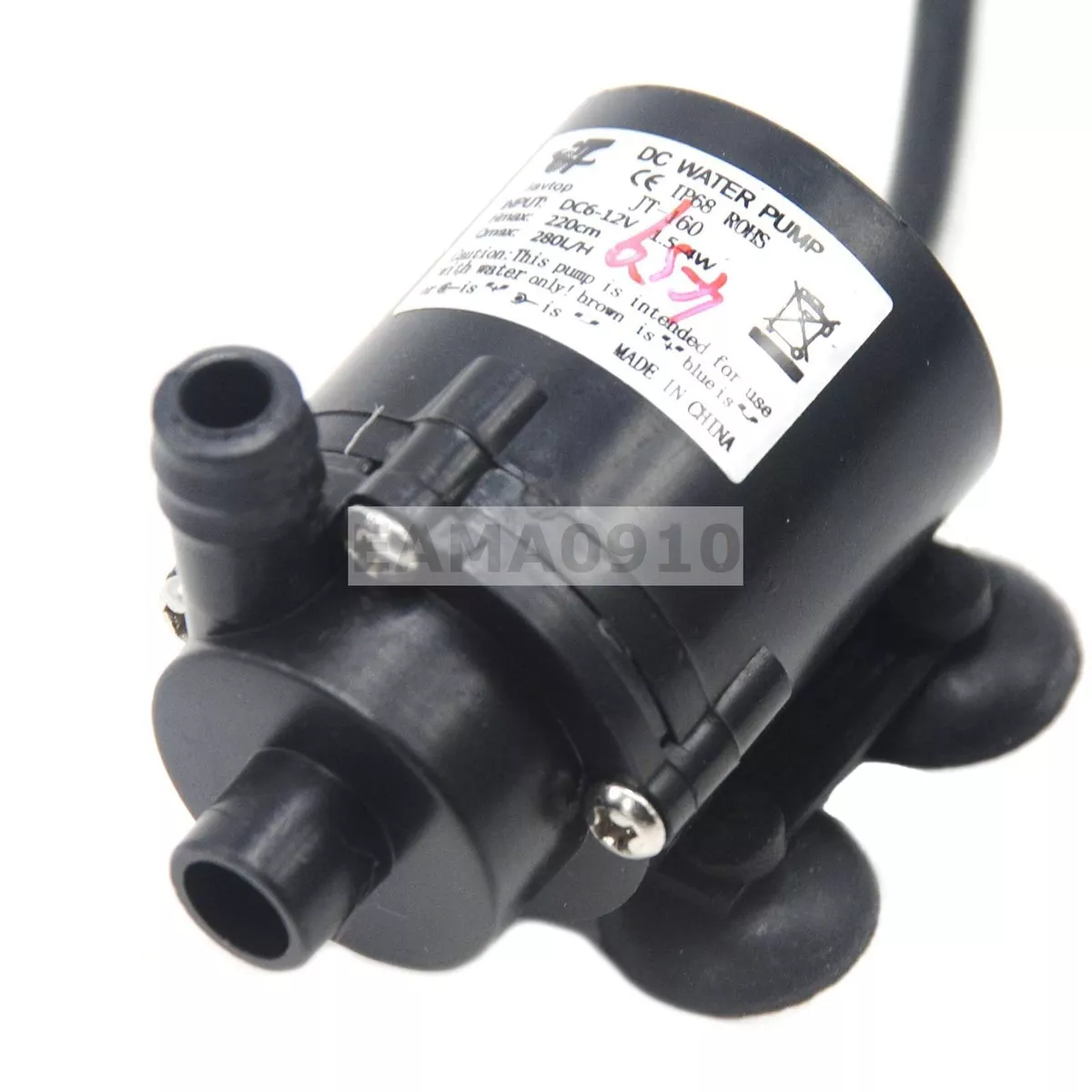 DC 12V Micro Mini Brushless Submersible Motor Water Pump 200L H 1.2M JT160