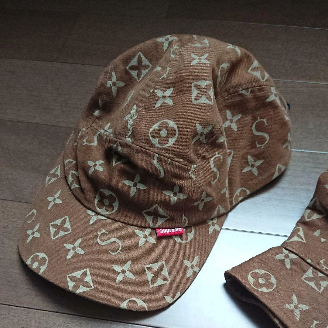 Supreme Monogram Cap & Bucket Hat Set Brown Old Supreme RARE