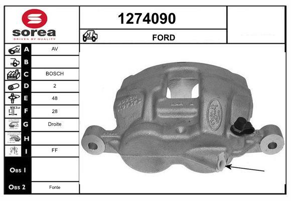 Étrier de frein SNRA 1274090 haute performance de freinage en fonte bendix