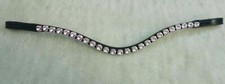 New Real Rose Pink 10 mm Large crystal wav Horse Browband