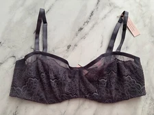 Victoria's Secret Nwt Dream Angels Unlined Strapless Bandeau 96B7 Gray Bra