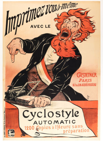 Original Vintage Poster - Eugene Ogé - Gestetner Printing Company - 1898 - Picture 1 of 3