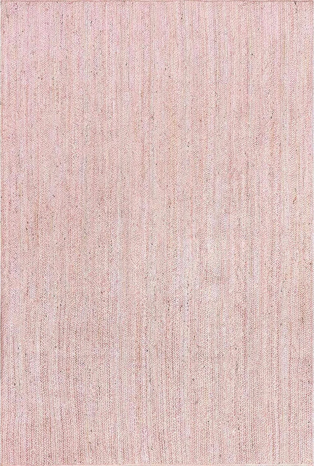 Rug Carpet Pink Color Braided Rectangle Runners Farmhouse Area Rug Living Room - Image 4 of 4