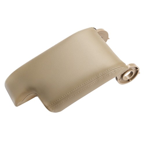 Center Console Lid Armrest Arm Rest Cover Beige Leather For BMW E46 1999-2004 - Picture 7 of 11