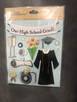 Life s Little  Occasions High School Graduation themed 3-D sticker set