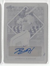 Beau Hanna 1/1 Auto 2016 Leaf Perfect Game Black Printing Plate  -  Aliz