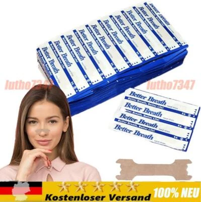 MARKENLOS 100x Nasenpflaster Better Breath Nasal Strips Pflaster Besser Atmen Schnarchen L