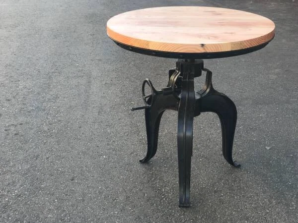 Industrial Crank Round Table eBay