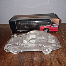 PORCHE 911 vintage cristal ou verre ITALIE 17,5 cm boite non d'origine