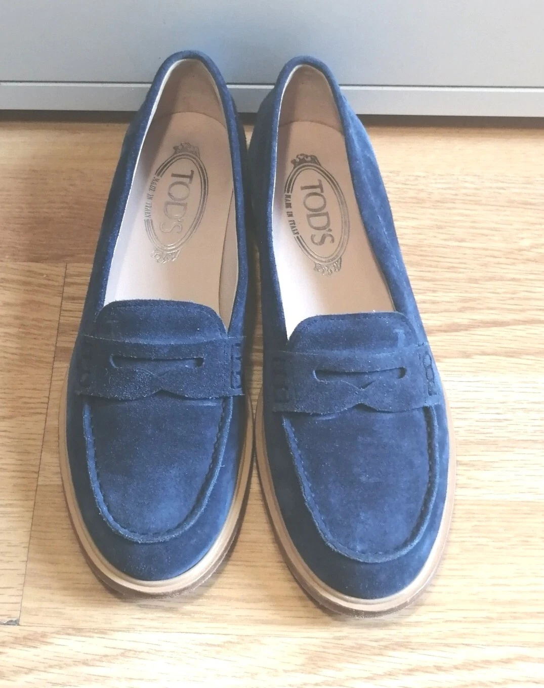 TOD’S Mocassini da donna blu mezzanotte Tods taglia 37 taglia UK 4