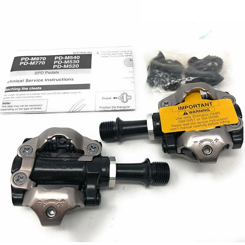 Shimano PD-M540 SPD MTB Race Pedals Black Clipless 9/16" w/ SM-SH51 Cleats New  - Image 3 of 4