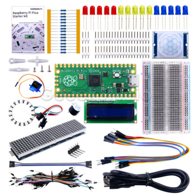 Raspberry Pi Pico Starter kit includes LCD1602 display module PIR sensor