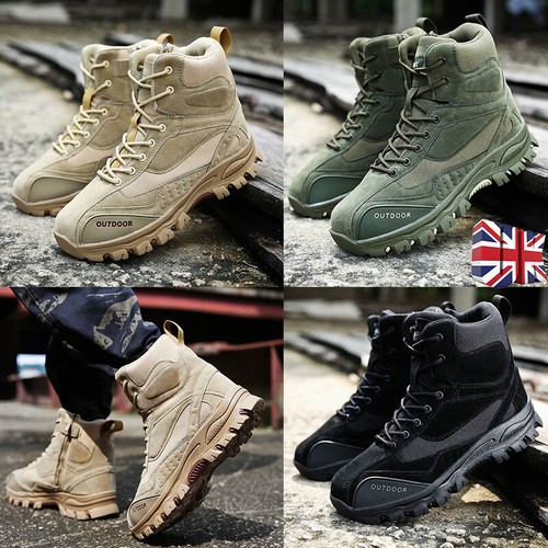 UK Mens Tactical Army Combat Boots 