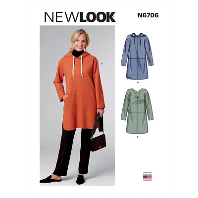 NEW LOOK 6706 MISSES JACKE ODER TUNIKA Schnittmuster GR. 6 - 26 XS - XXL