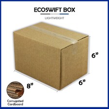 1-Box 8x6x6 "EcoSwift" Brand Cardboard Packing Mailing Shipping Corrugated