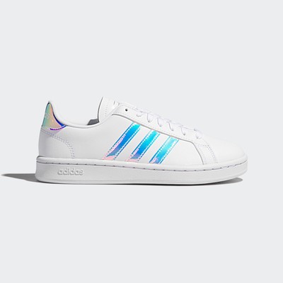 Adidas NEO Grand Court [EE9689] Women Casual Shoes White/Silver Metallic |  eBay