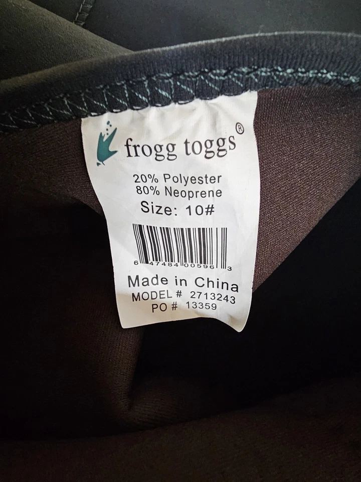 FROGG TOGGS AMPHIB NEOPRENE BOOTFOOT WADERS Cleated Size 10 #2713243 - Image 3 of 4
