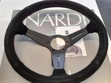 Nardi Deep Corn 350 Steering Wheel Black Suede Black Spokes 138 Inch 80 Mm Deep