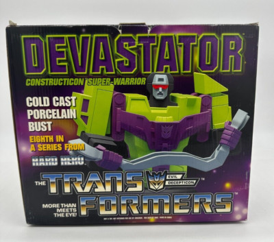 Hasbro Transformers Devastator 2003 Hard Hero Cold Cast Porcelain Bust