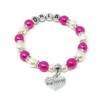 Personalised Sister Niece Mum Birthday Christmas Charm Bracelet Free Gift Bag 