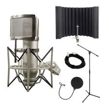 Mxl V87 Condenser Microphone Bundle With Rf-x, Pop Filter, Stand, Cable