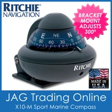 RITCHIE SPORT X10-M BRACKET MOUNT MARINE COMPASS - Suits Boat/Powerboats/Car/4x4