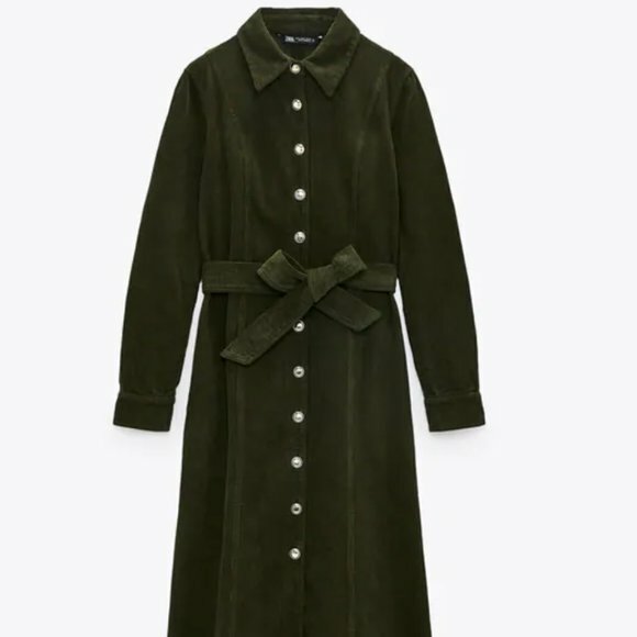 Zara Women Khaki Corduroy Shirt Dress Sz XS NWT | eBay Zara Women Khaki Corduroy Shirt Dress Sz XS NWT | eBay