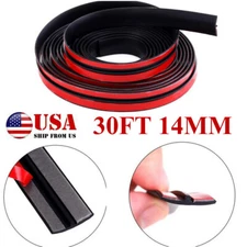 30FT Car Door Window Edge Windshield Roof Rubber Seal Strips Noise Insulation