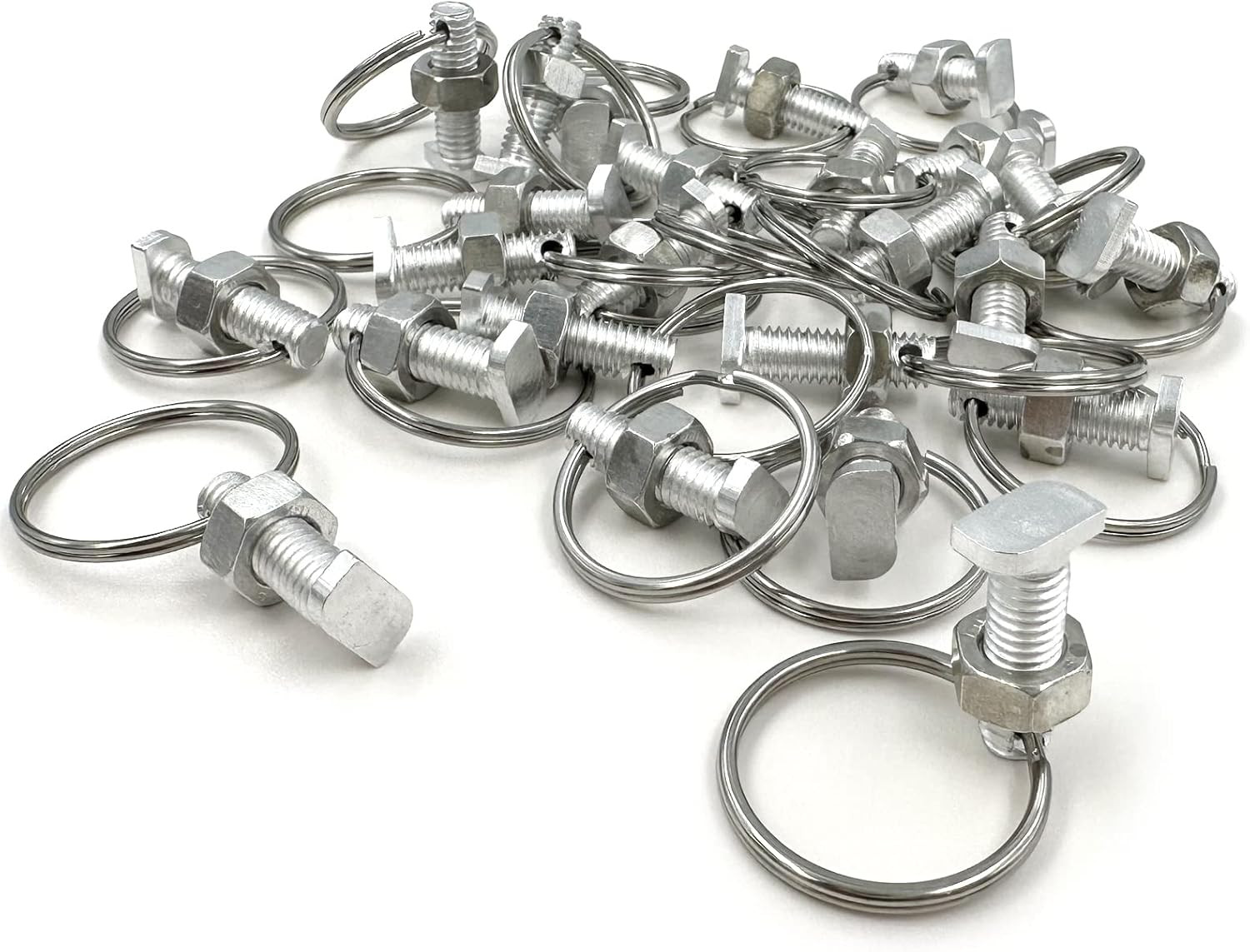 15-Pack Greenhouse Bolts & Rings – Aluminium Cropped Head, Plant Hanger Kit