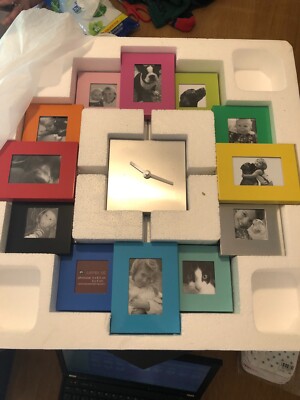 PRESENT TIME SURPRISE ME FOTORAHMEN UHR - FAMILIENZEIT BUNT