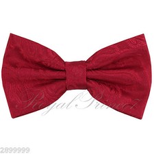 New Men's BUTTERFLY Design Red / Red Pretied Bow tie Prom Wedding Formal Formal