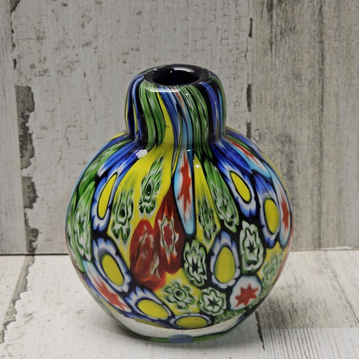 Vintage Murano Style Perfume Bottle Glass Multicolor Millefiori 4