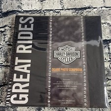 HARLEY-DAVIDSON DELUXE PHOTO SCRAPBOOK ALBUM GREAT RIDES 20 Pages Motorcycle