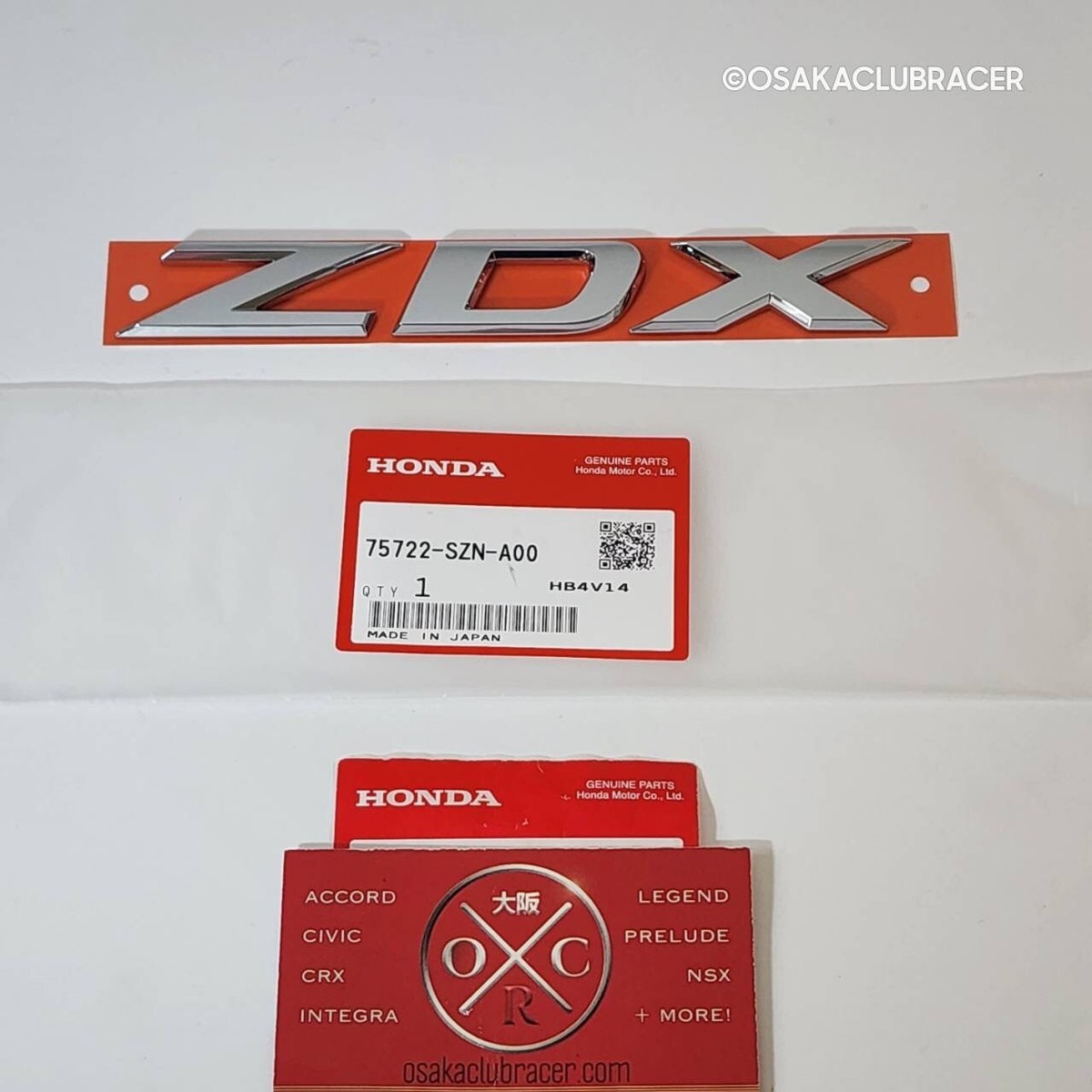 Genuine OEM 2010-2013 Acura ZDX Rear Emblem Badge Nameplate Genuine OEM 2010-2013 Acura ZDX Rear Emblem Badge Nameplate