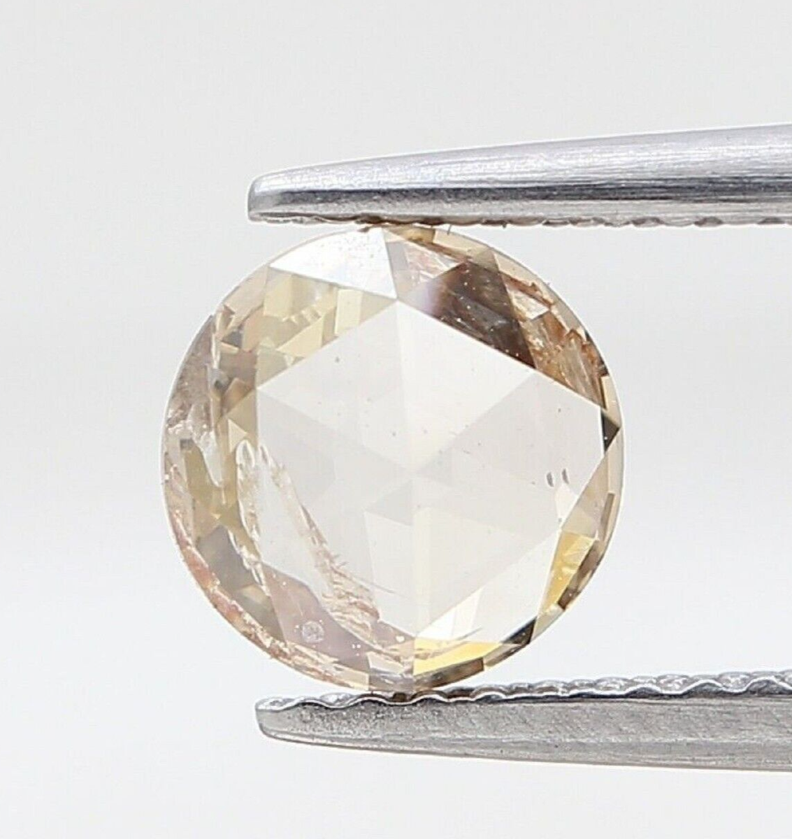 Brown Color Round Rose Cut Natural Diamond For Engagement Ring