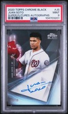 2020 Topps Chrome Black Juan Soto PSA 9 MINT Auto 59/99 Nationals