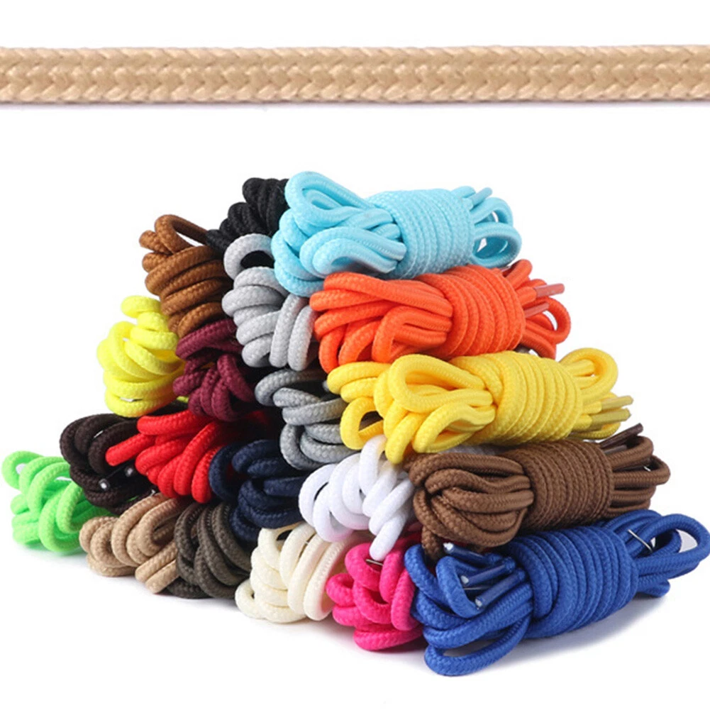 Round Coloured Shoe Laces Shoelaces Football Boots Trainer Hiking Shoe Strings