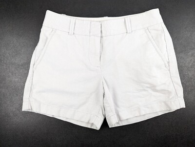 Off White Oxford Shorts Size 00 100% Cotton Inseam Style A1544 