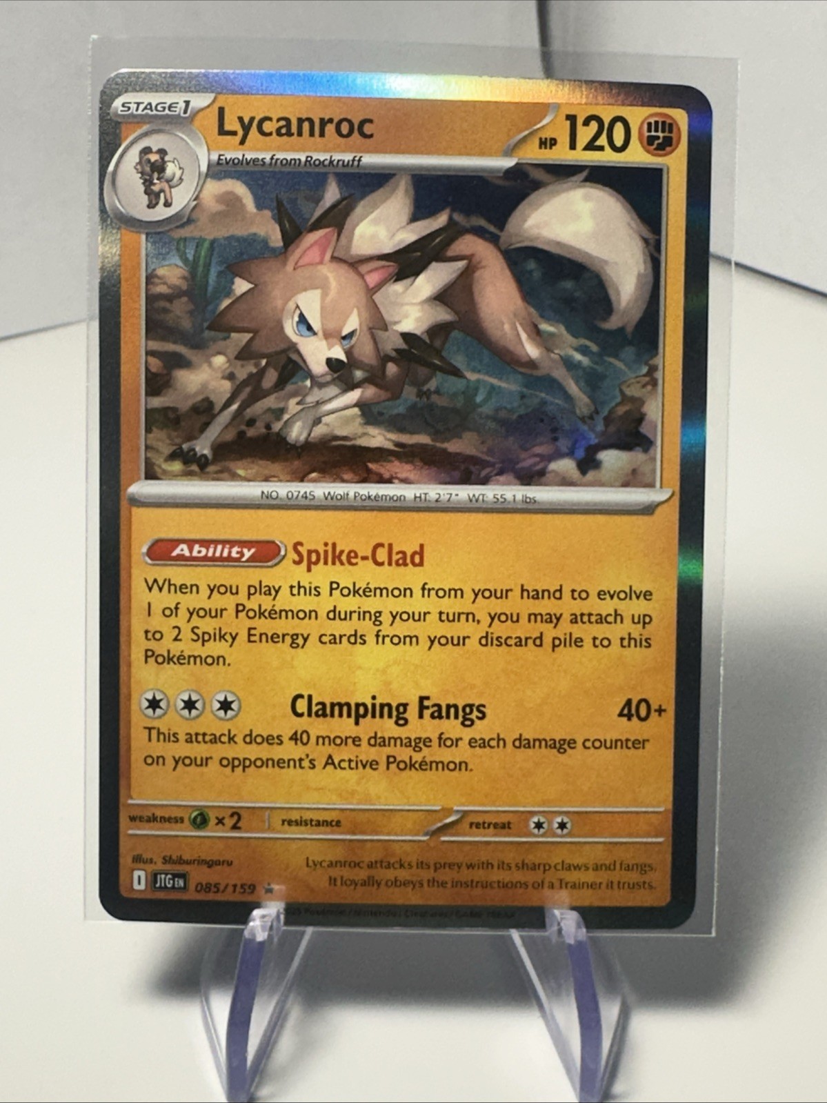 Lycanroc 85/159 Journey Together HOLO NEW POKEMON
