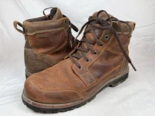 Bob Timberlake Bone-Dry Brown Leather 8” Boots Waterproof Vibram Sole MENS 11 44