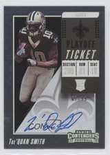2018 Panini Contenders Rookie RPS Playoff Ticket 67/99 Tre'Quan Smith Auto 0q3r