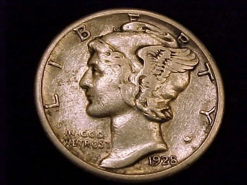 1928-S  Mercury Dime, Very  Fine Grade