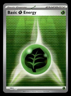 Pokemon Basic Grass Energy #017 tcg Near Mint or Better