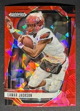 2025 Panini draft picks Lamar Jackson #177 red ice