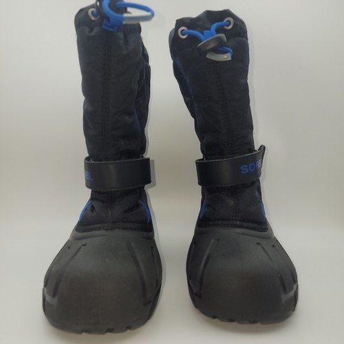 Sorel Unisex Kinder Jugend Flurry wasserdicht isoliert Schnee Winter Stiefel Gr. 3 blau - Bild 1 von 8