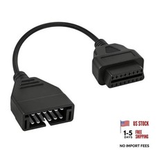 OBD1 Scanner, 12 Pin OBD1 to OBD2 16 Pin Socket Conversion Adapter Cable, Auto